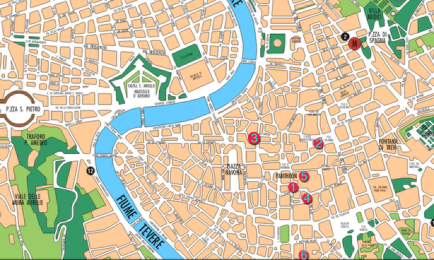 city center map of roma